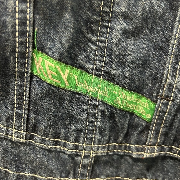 Key Imperial Overalls Mens 44x29 Denim Workwear Carpenter Utility "Read" - Picture 8 of 16